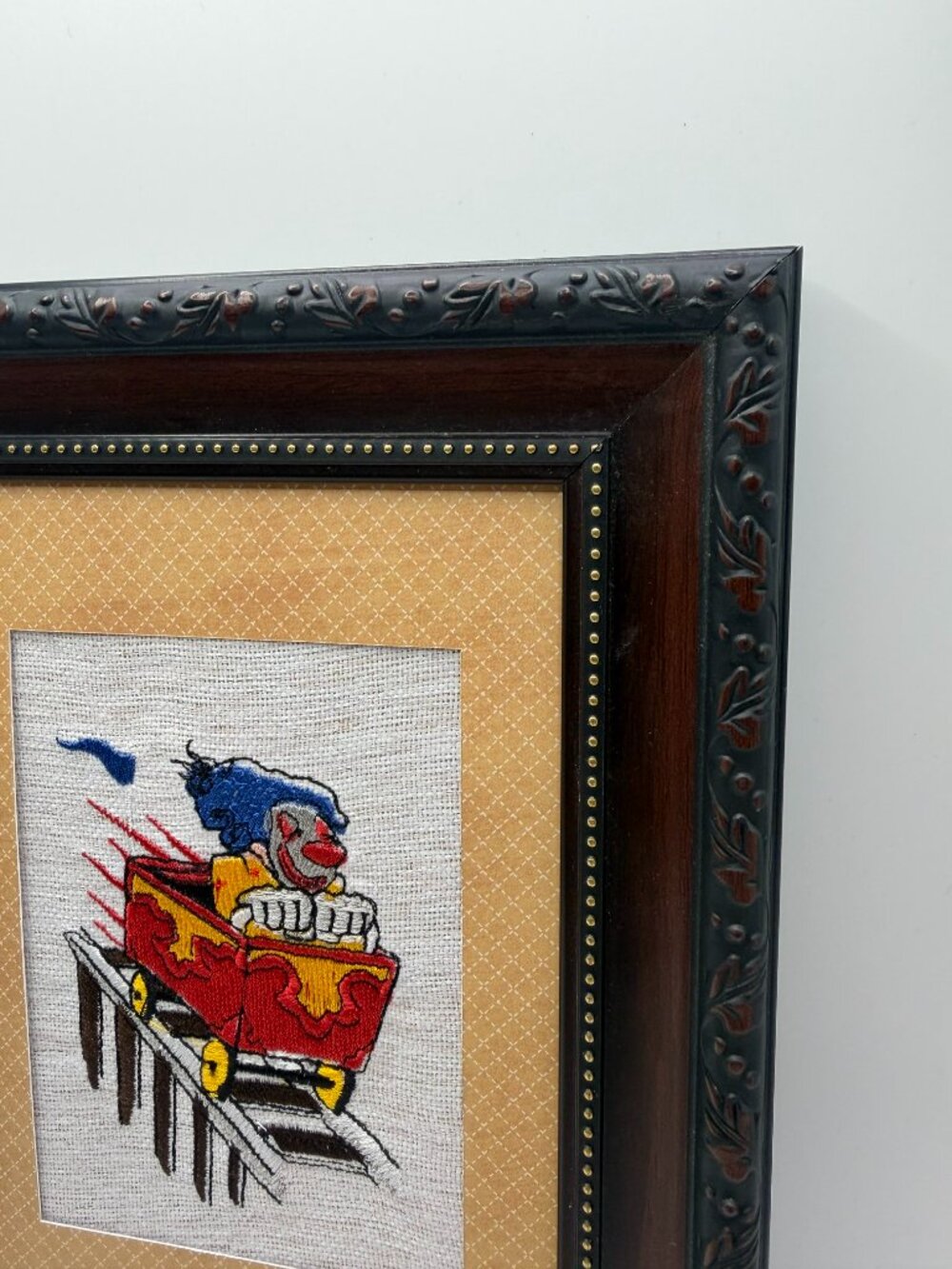 Homemade Clown Embroidery Art 5X7 - Picture 3 of 5